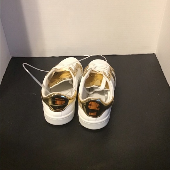 Qupid White with Gold Trim Women’s Sneakers (… - Picture 7 of 12